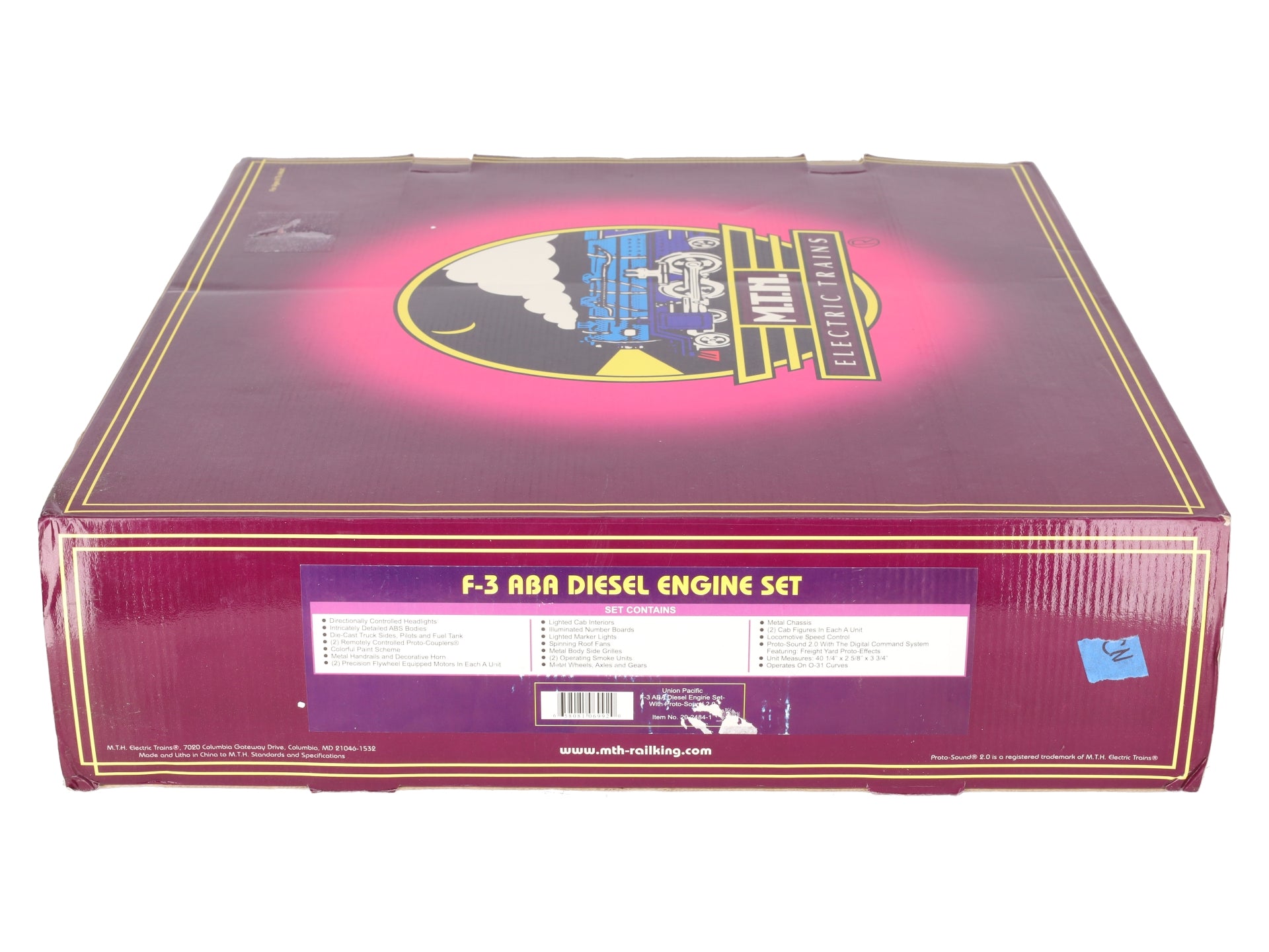 MTH 20-2484-1 O Gauge UP F-3 ABA Diesel Engine Set w/PS2 1439/1444/1457B EX/Box