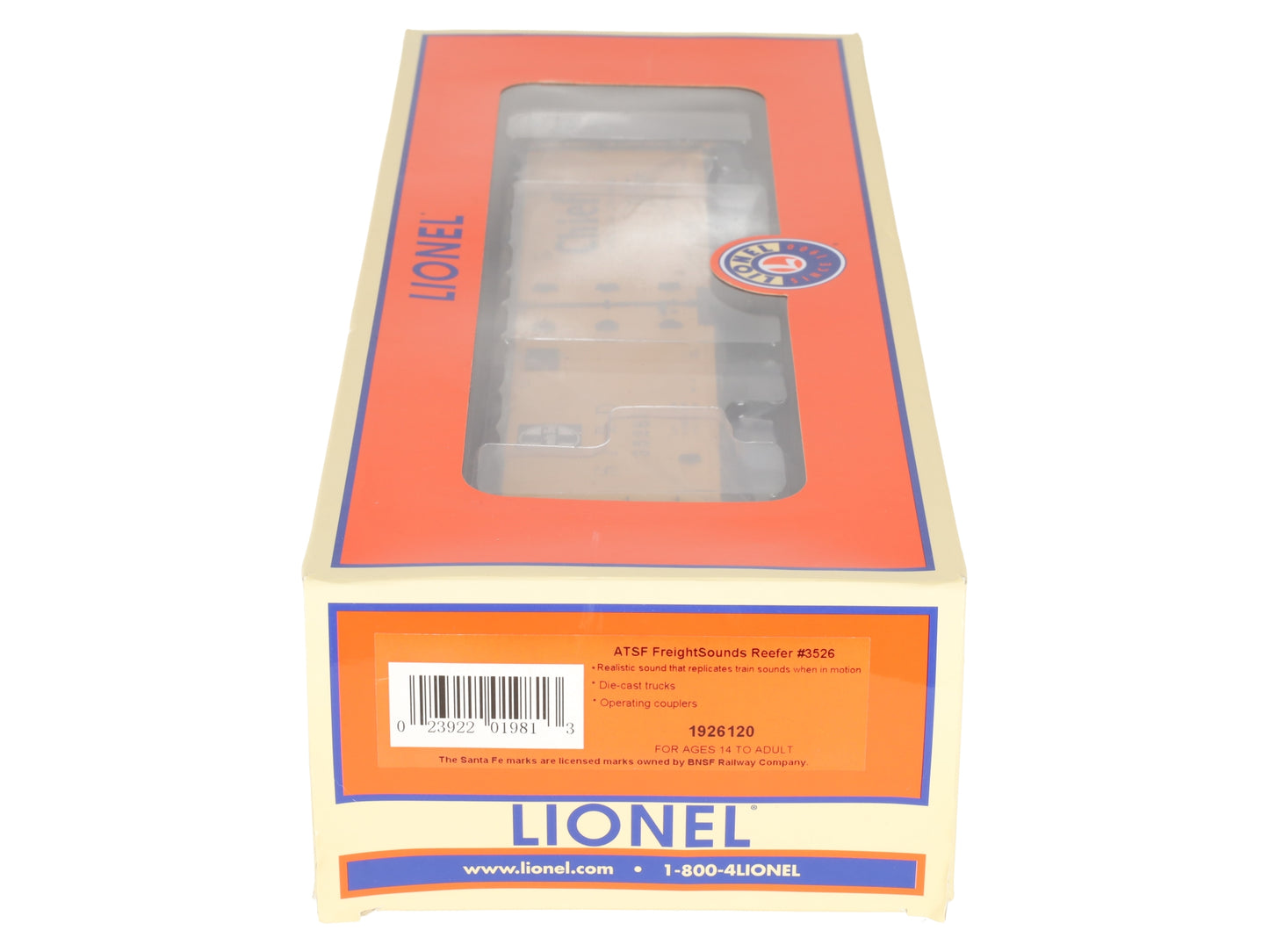 Lionel 1926120 O Santa Fe Freightsounds Reefer #3526 EX/Box
