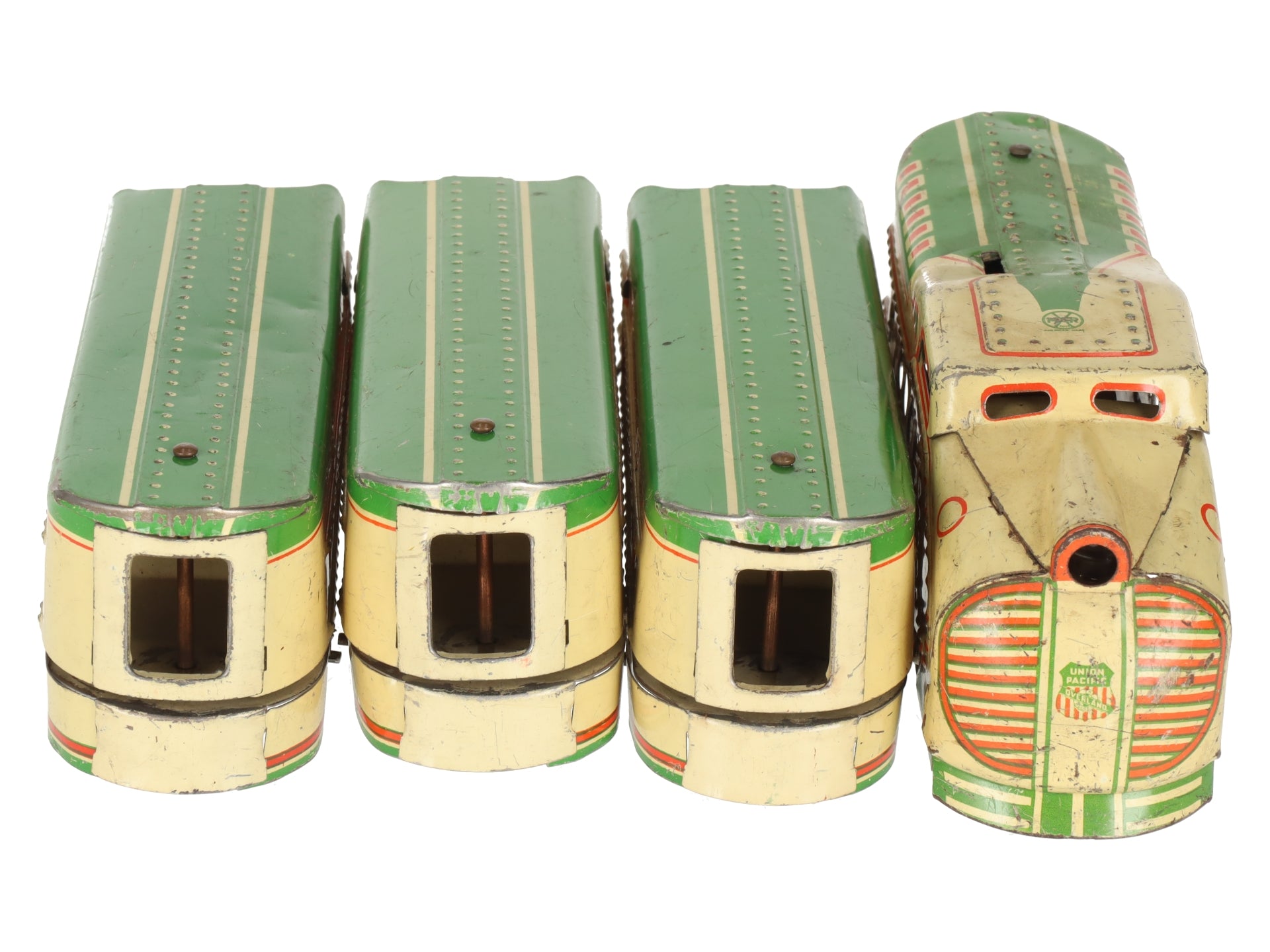 Marx 10005 Vintage O Gauge UP Streamliner Lithographed Diesel Passenger Set VG