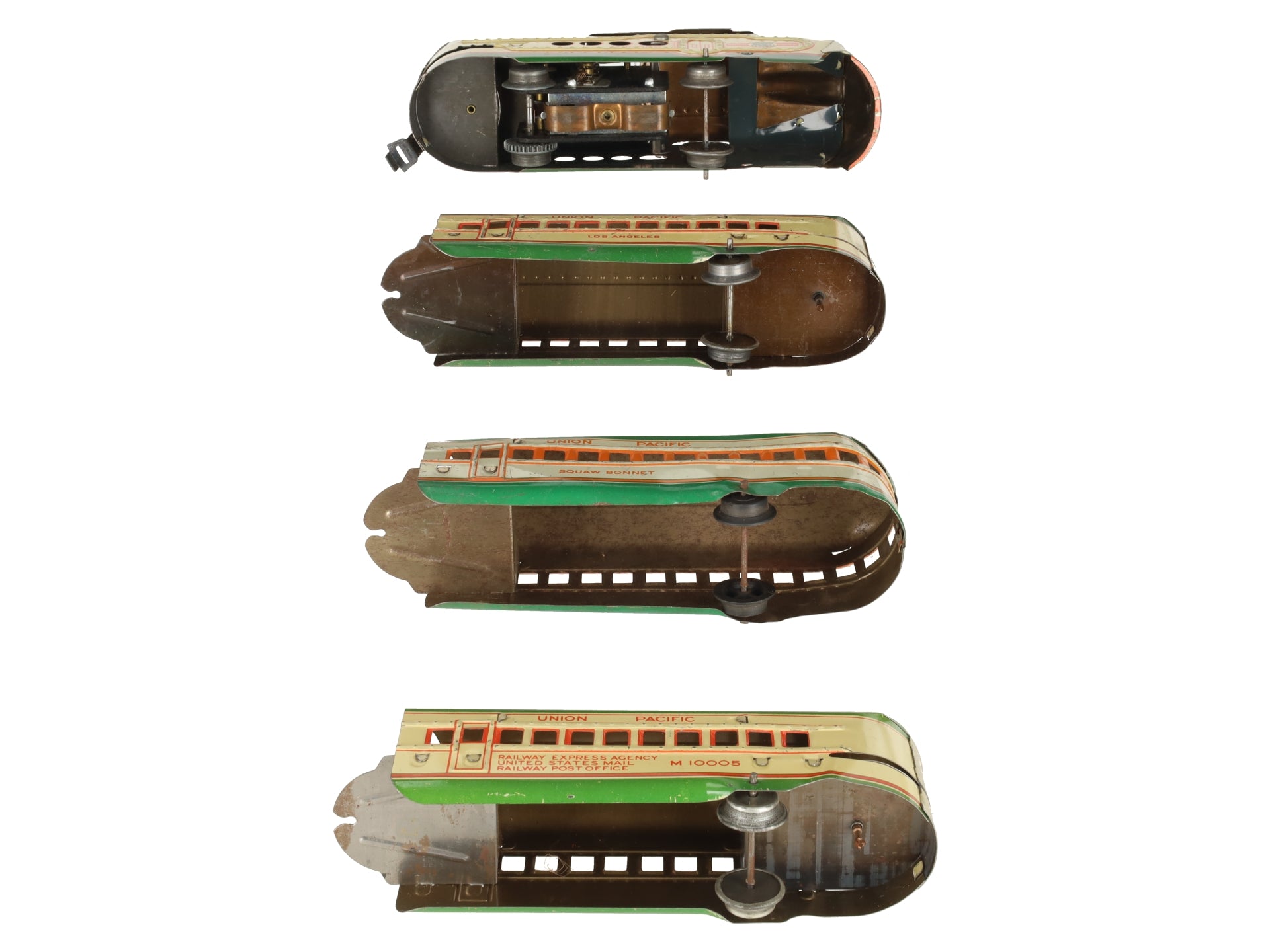 Marx 10005 Vintage O Gauge UP Streamliner Lithographed Diesel Passenger Set VG