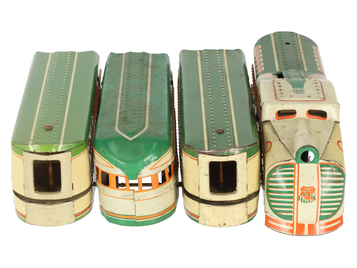 Marx 10005 Vintage O Gauge UP Streamliner Lithographed Diesel Passenger Set VG