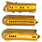 Marx M-10000 Vintage O UP Yellow/Brown Diesel Streamliner Set w/2 Passenger Cars VG