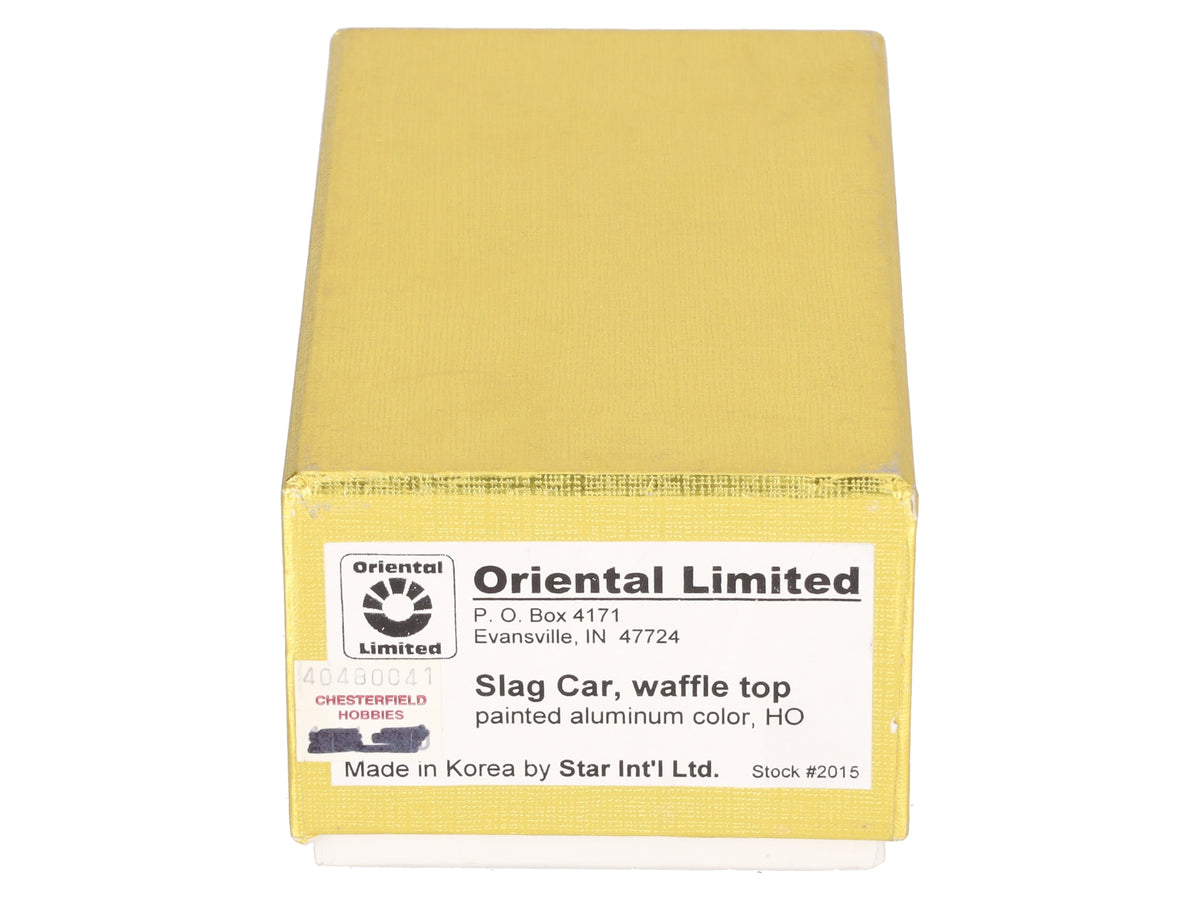Oriental Limited 2015 HO BRASS Slag Car w/ Waffle Top -F/P EX/Box