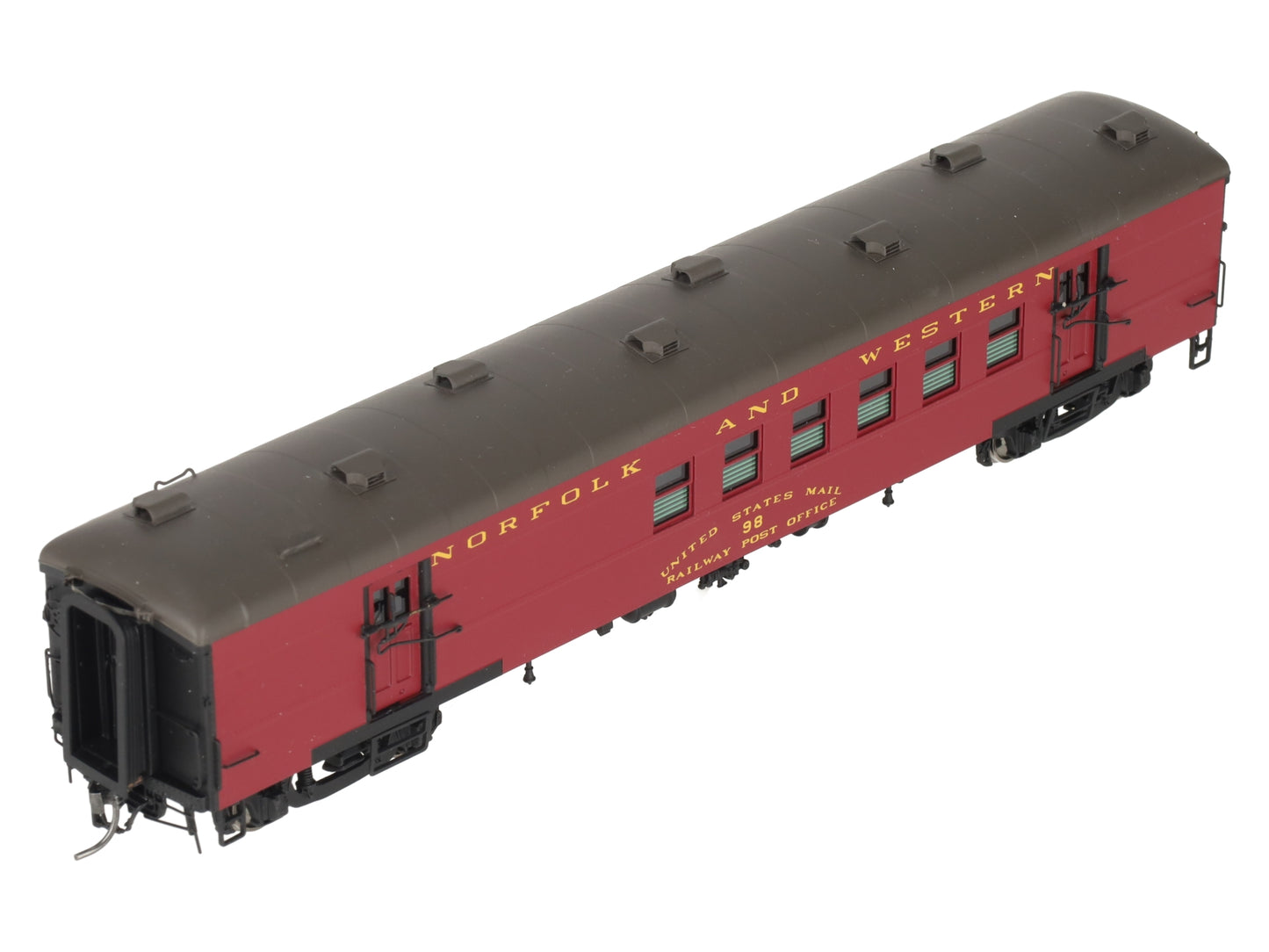 Division Point 98 HO BRASS Norfolk & Western Postal/Baggage Passenger Car LN/Box