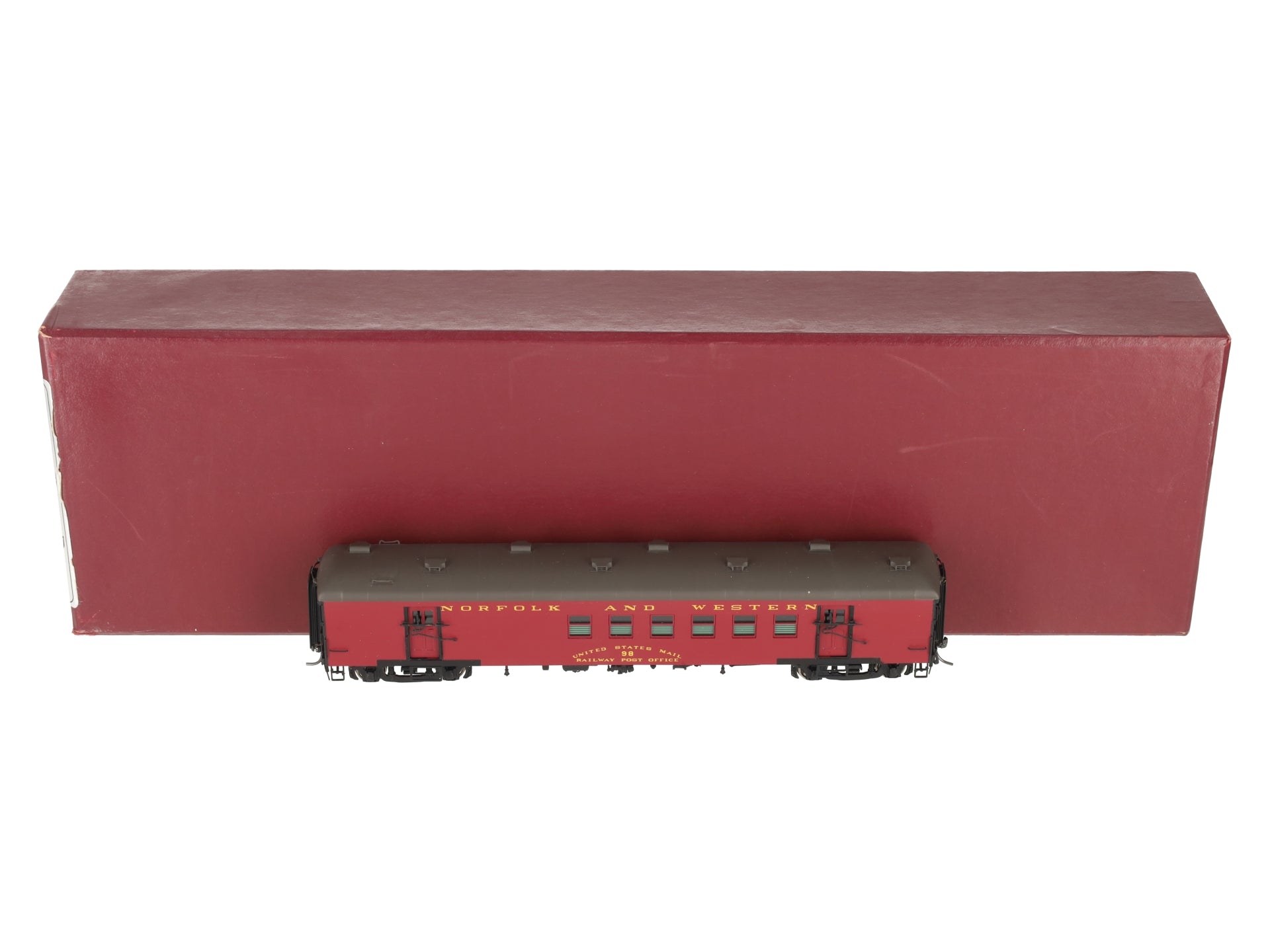 Division Point 98 HO BRASS Norfolk & Western Postal/Baggage Passenger Car LN/Box