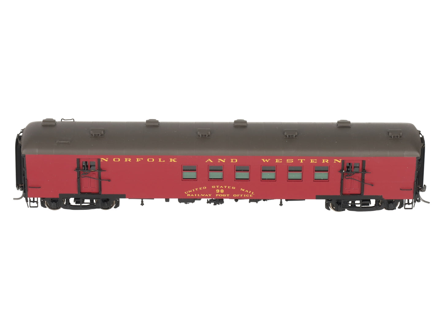 Division Point 98 HO BRASS Norfolk & Western Postal/Baggage Passenger Car LN/Box