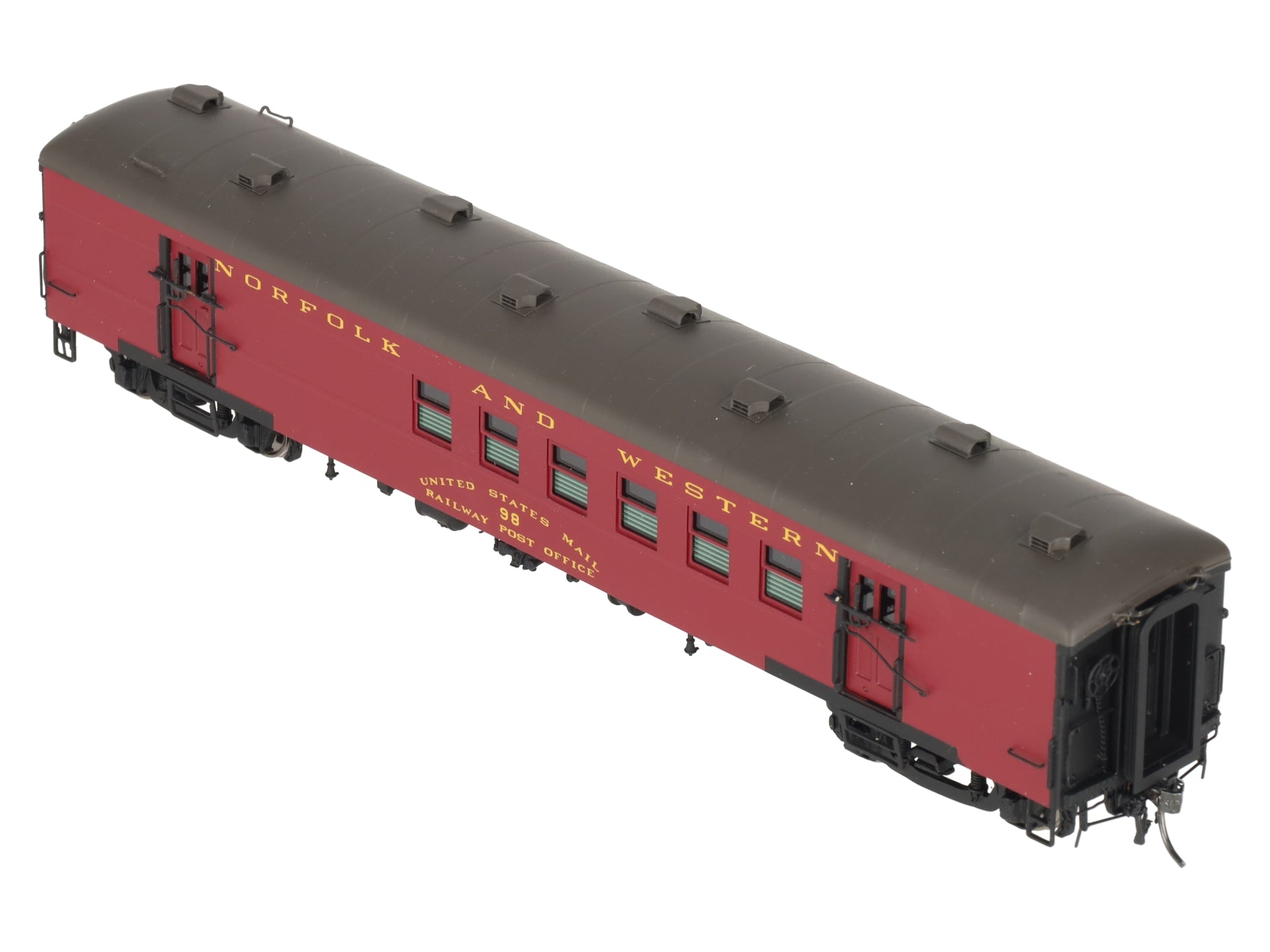 Division Point 98 HO BRASS Norfolk & Western Postal/Baggage Passenger Car LN/Box