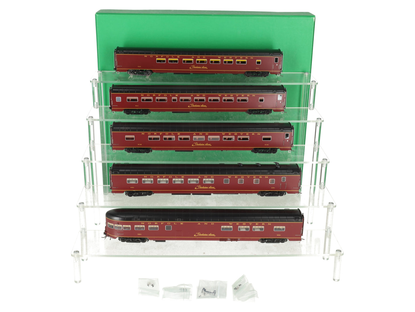 Overland 4314.1 HO BRASS NW "Powhatan Arrow" 5-Car Passenger Set EX/Box