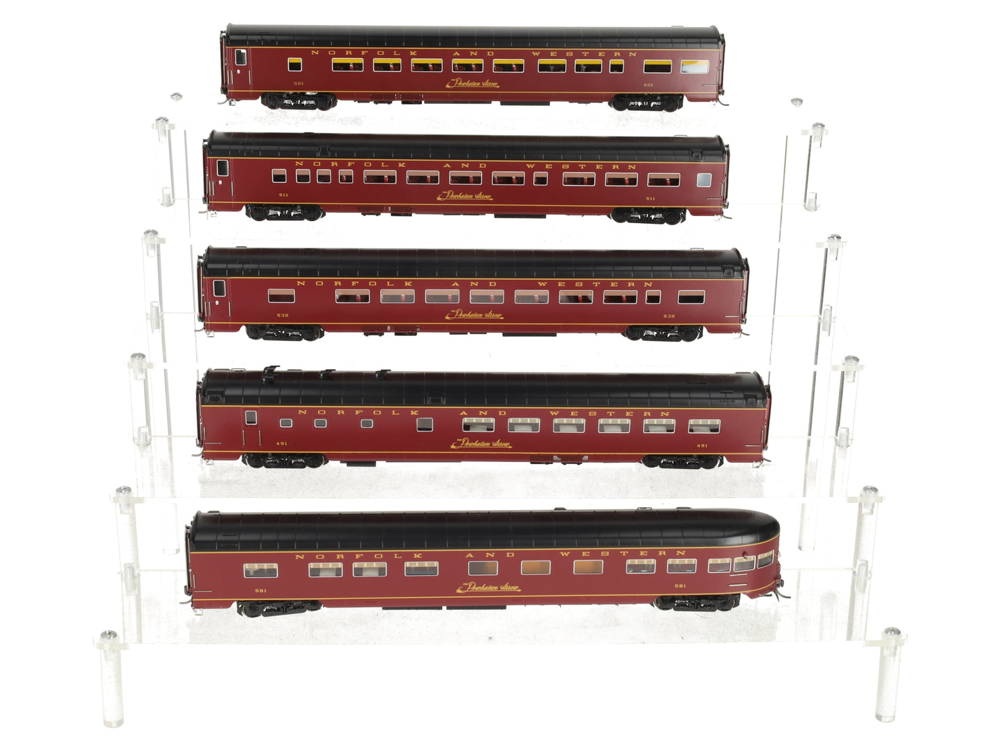 Overland 4314.1 HO BRASS NW "Powhatan Arrow" 5-Car Passenger Set EX/Box