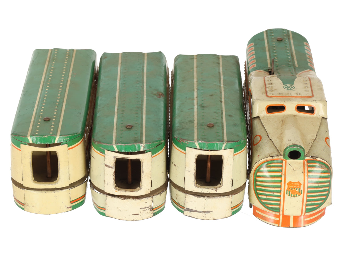 Marx 10005 Vintage O Gauge UP Streamliner Lithographed Diesel Passenger Set VG