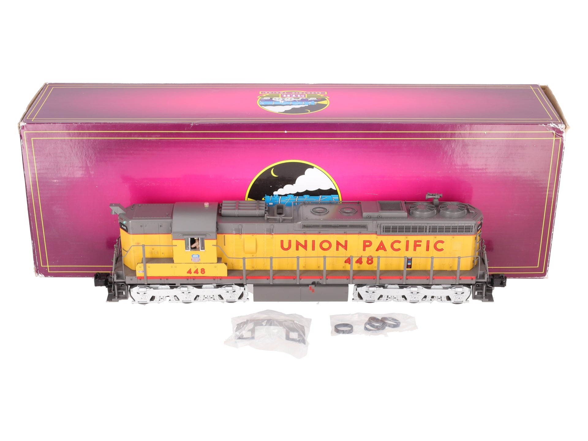MTH 20-20179-1 O-Gauge UP SD24 Diesel Engine w/ Proto-Sound 3.0 #448 [Hi-Rail] EX/Box