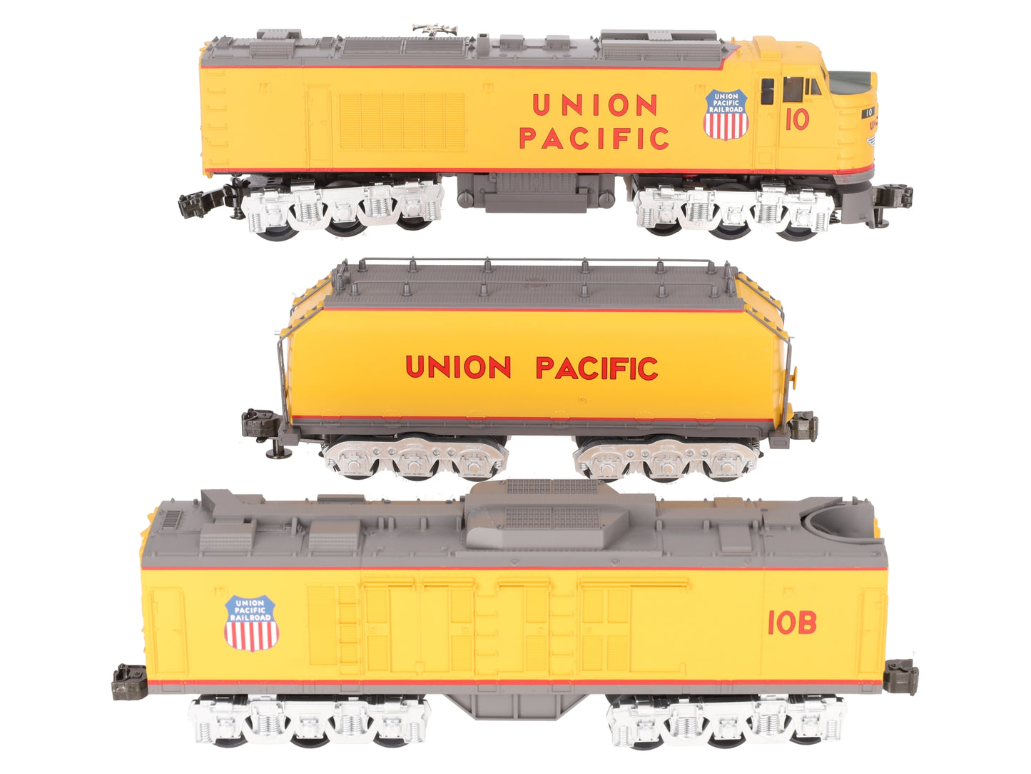 MTH 30-2009 O Gauge Union Pacific 3-Piece Gas Turbine Diesel Engine Set #10/10B LN/Box