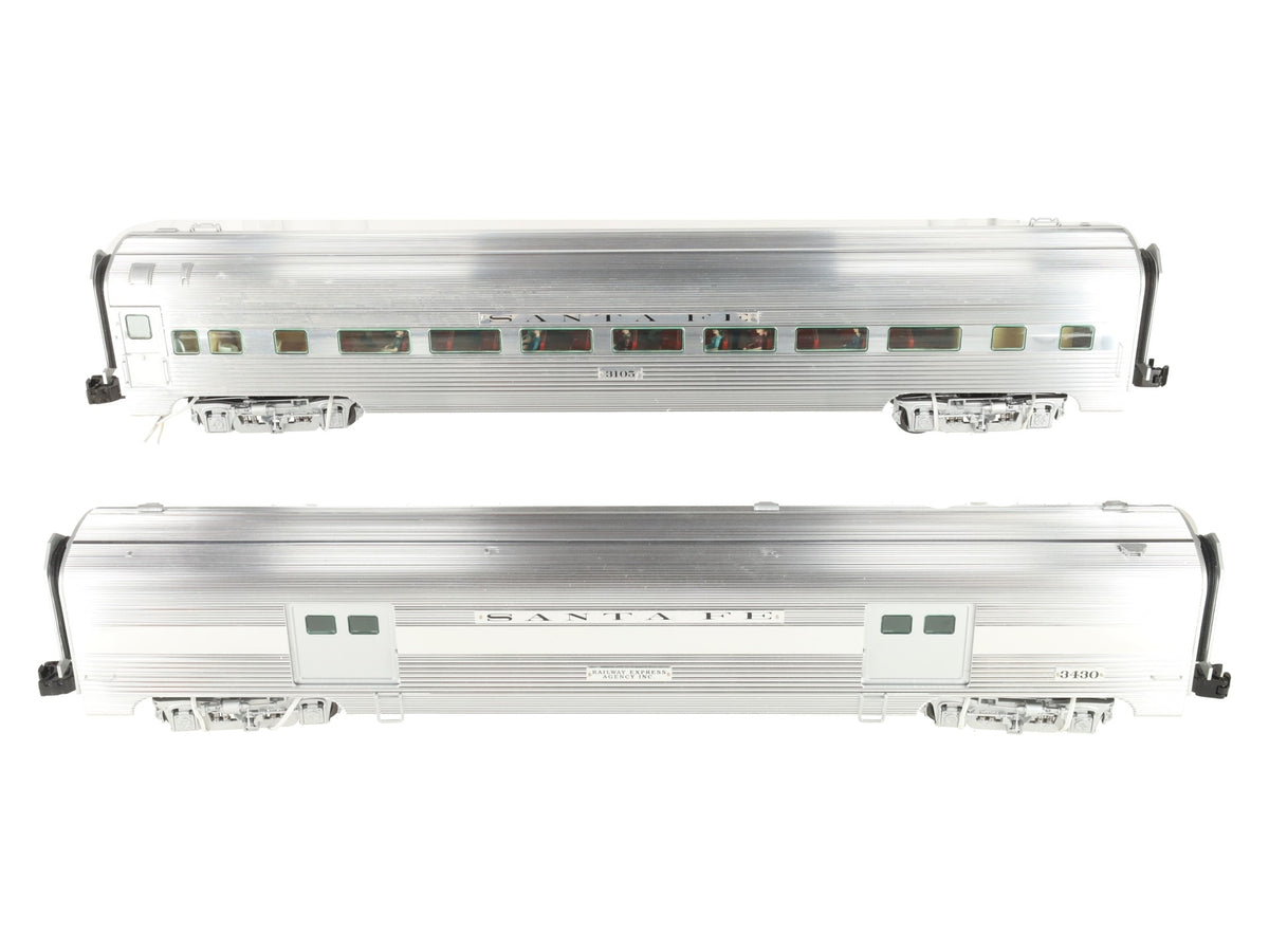Lionel 6-25408 O Gauge Santa Fe El Capitan Aluminum Passenger Set EX/Box