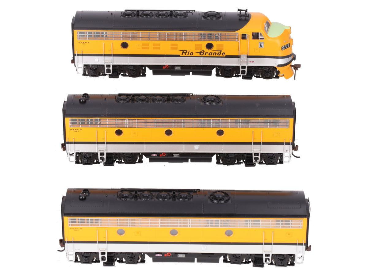 Athearn G3252 HO Scale D.&R.G.W. "Rio Grande Zephyr" F-9 ABB Diesel Set EX/Box