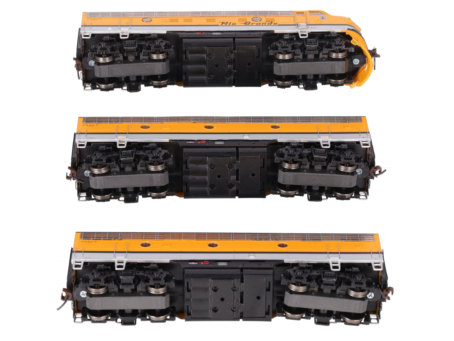 Athearn G3252 HO Scale D.&R.G.W. "Rio Grande Zephyr" F-9 ABB Diesel Set EX/Box