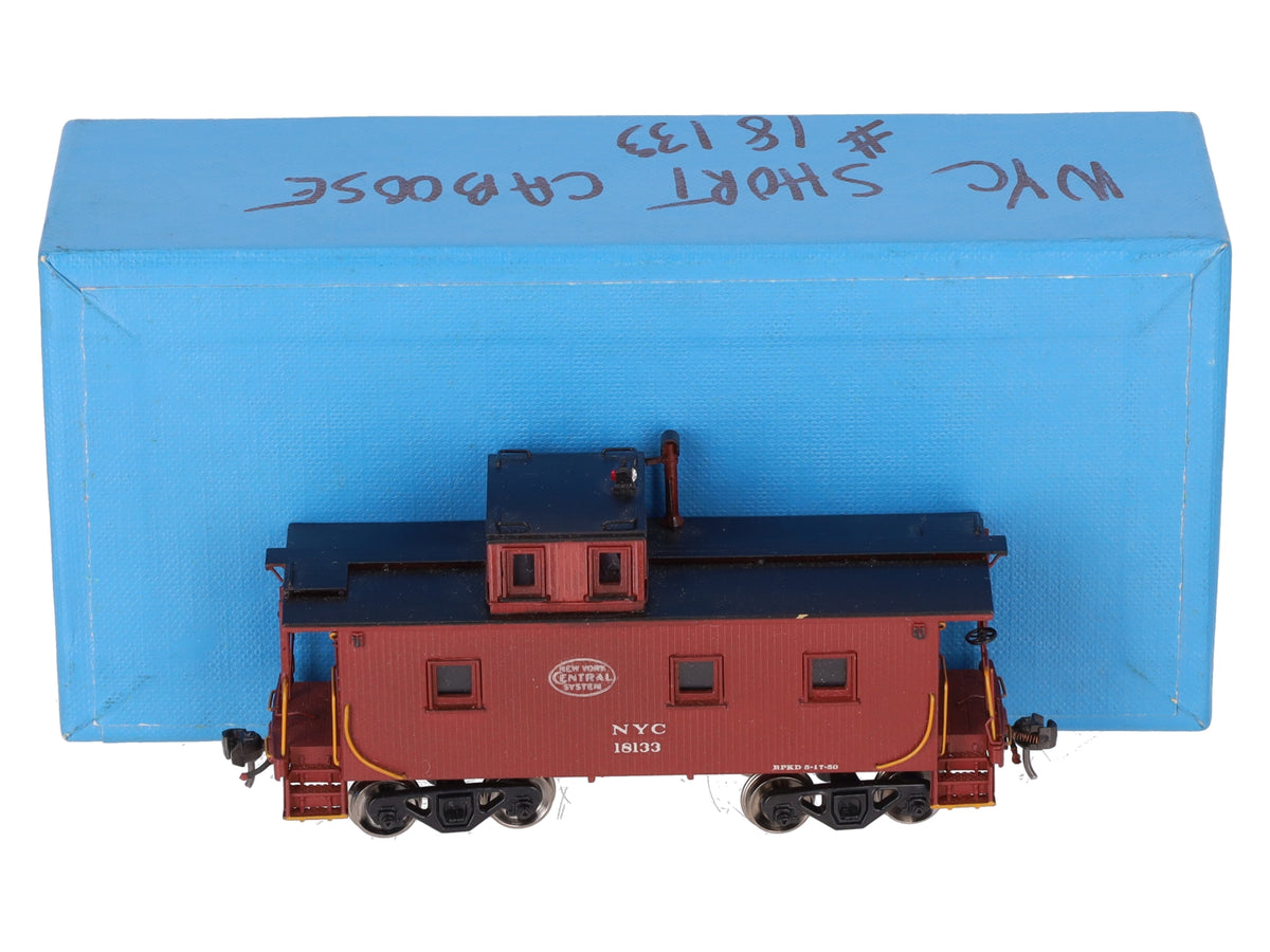 Alco Models HO BRASS New York Central 24' Wood Caboose Offset Cupola- Painted/Box