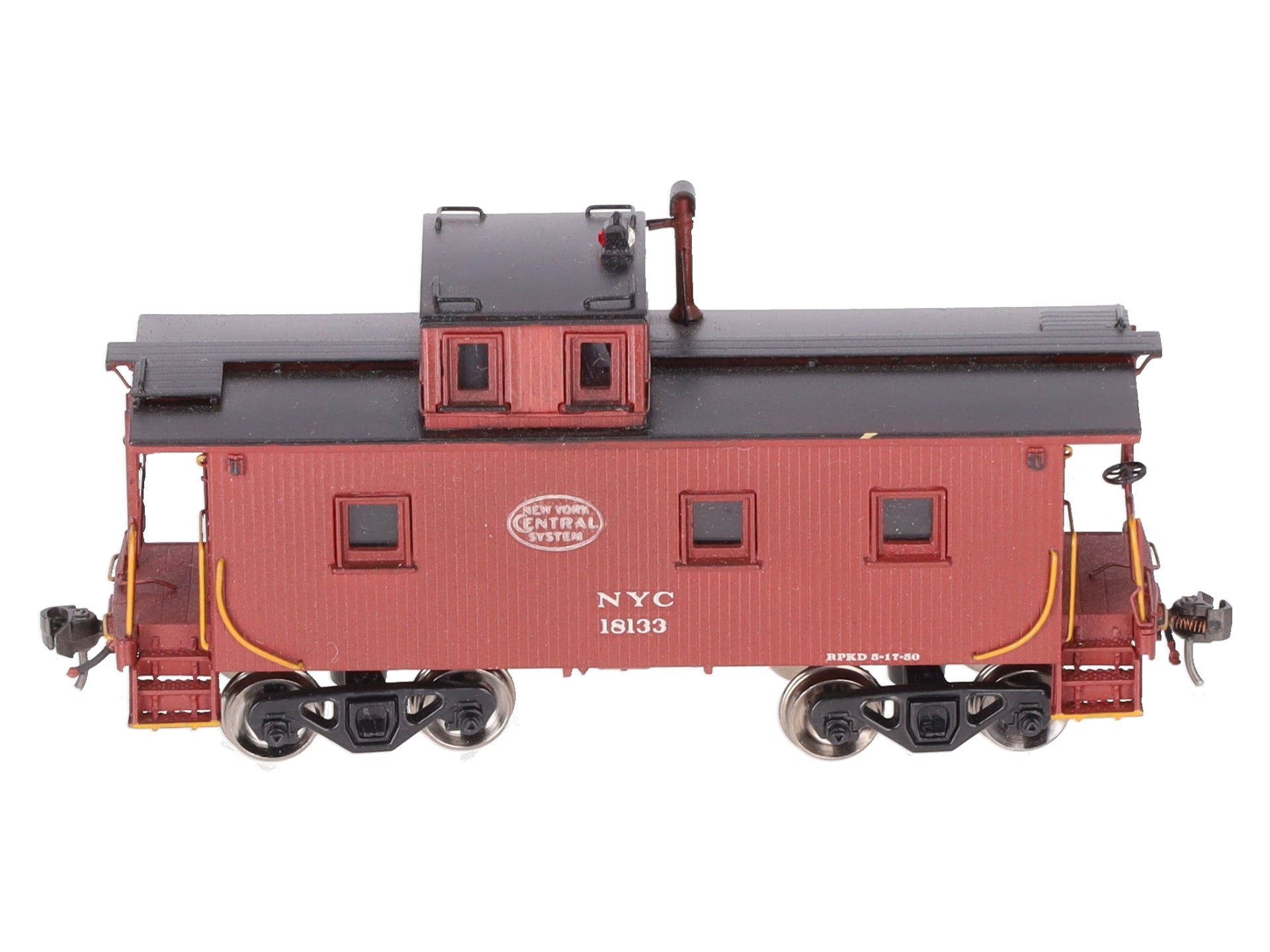 Alco Models HO BRASS New York Central 24' Wood Caboose Offset Cupola- Painted/Box