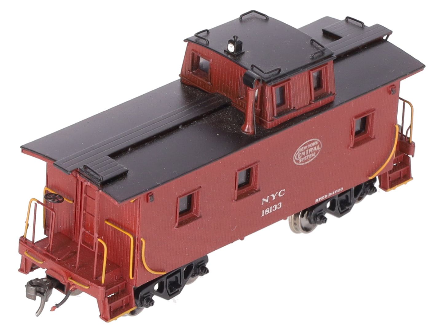 Alco Models HO BRASS New York Central 24' Wood Caboose Offset Cupola- Painted/Box