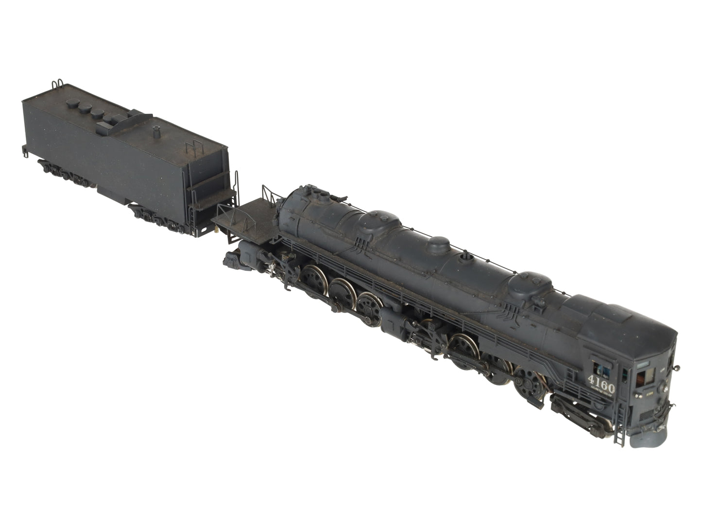 Akane HO BRASS SP 4-8-8-2 Cab Forward Steam Locomotive & Tender #4160 - Painted/Box