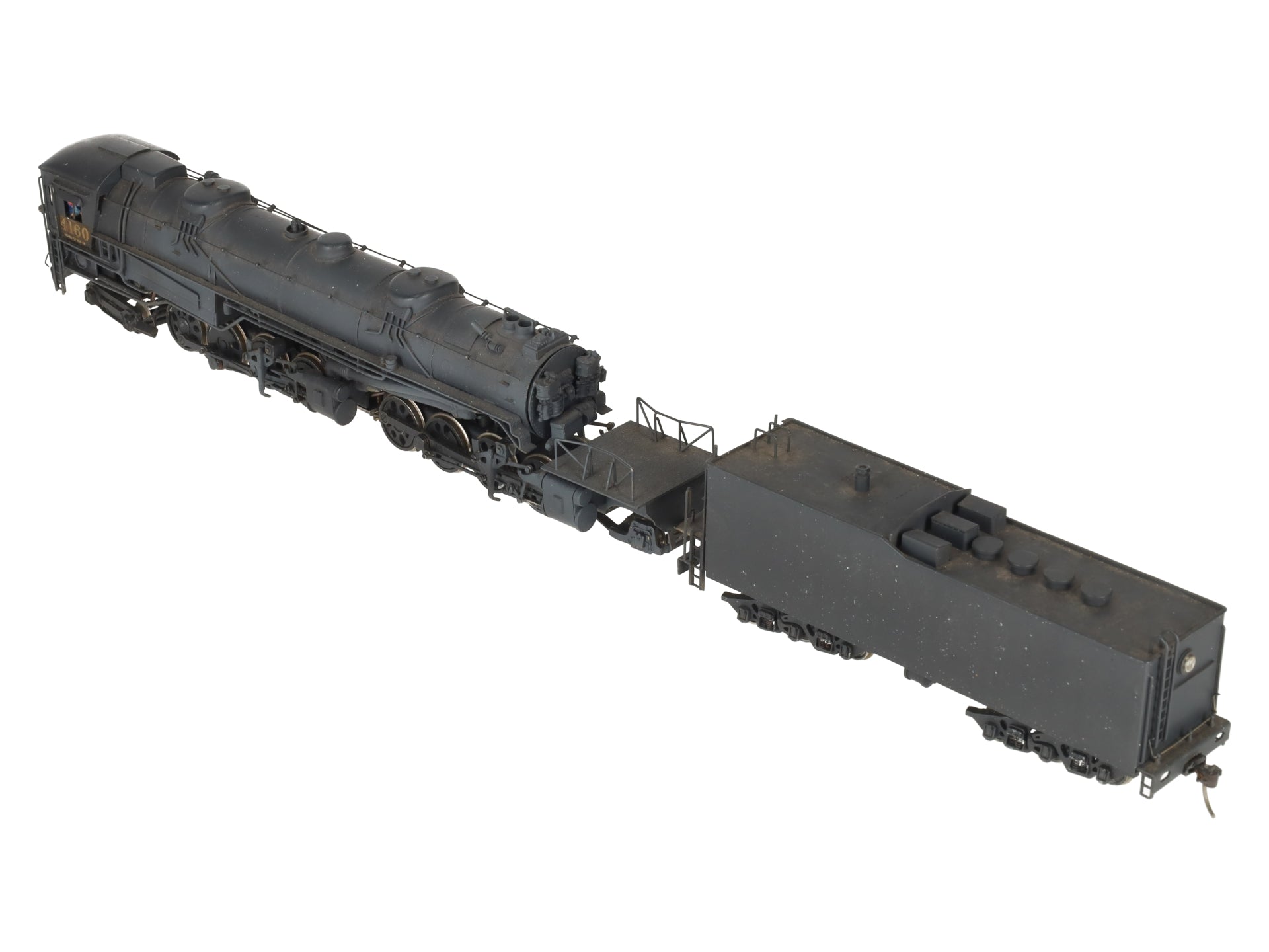 Akane HO BRASS SP 4-8-8-2 Cab Forward Steam Locomotive & Tender #4160 - Painted/Box