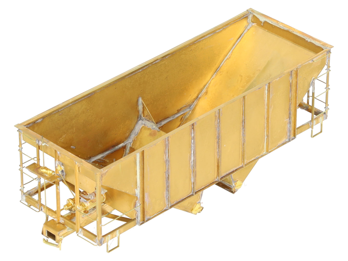 Iron Horse On3 Scale BRASS East Broadtop 2- Bay Oar Hopper Car- Unpainted EX/Box