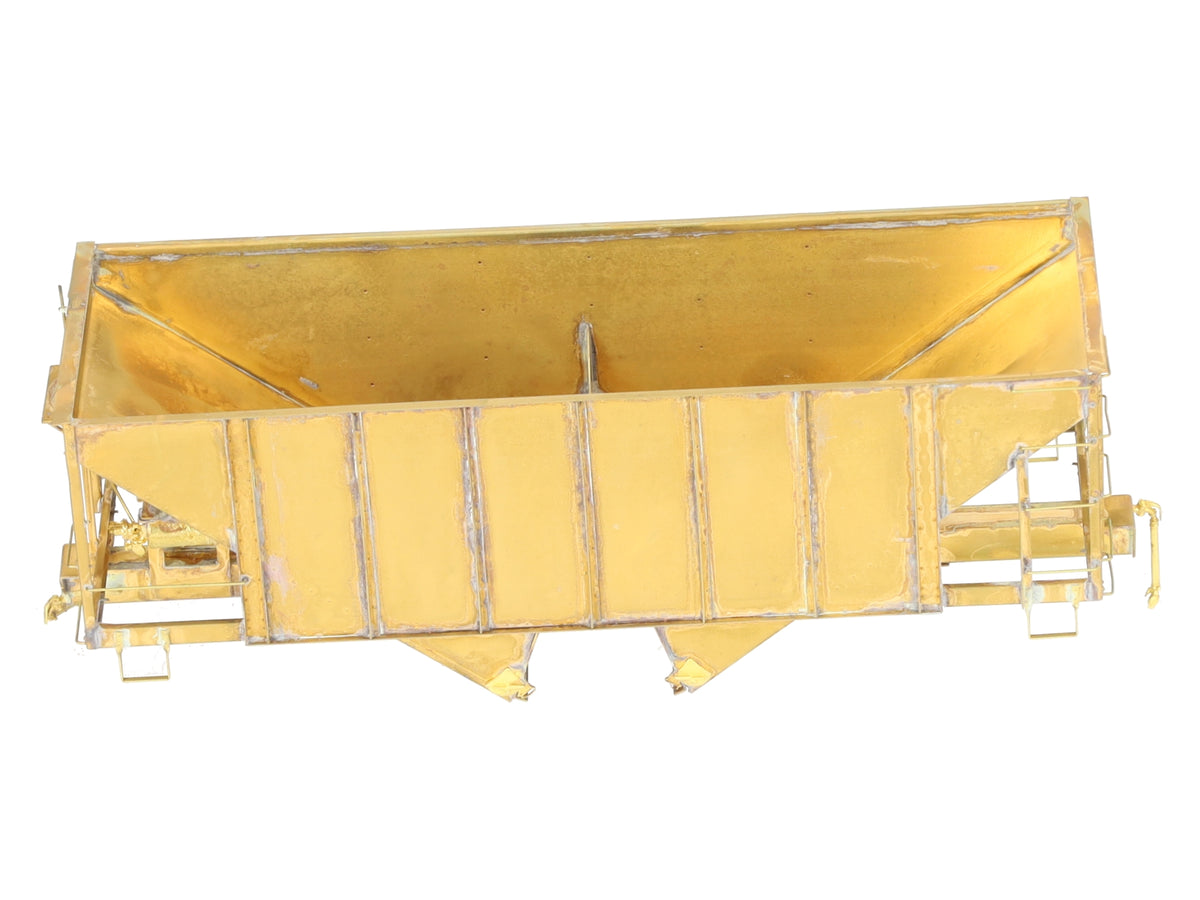 Iron Horse On3 Scale BRASS East Broadtop 2- Bay Oar Hopper Car- Unpainted EX/Box