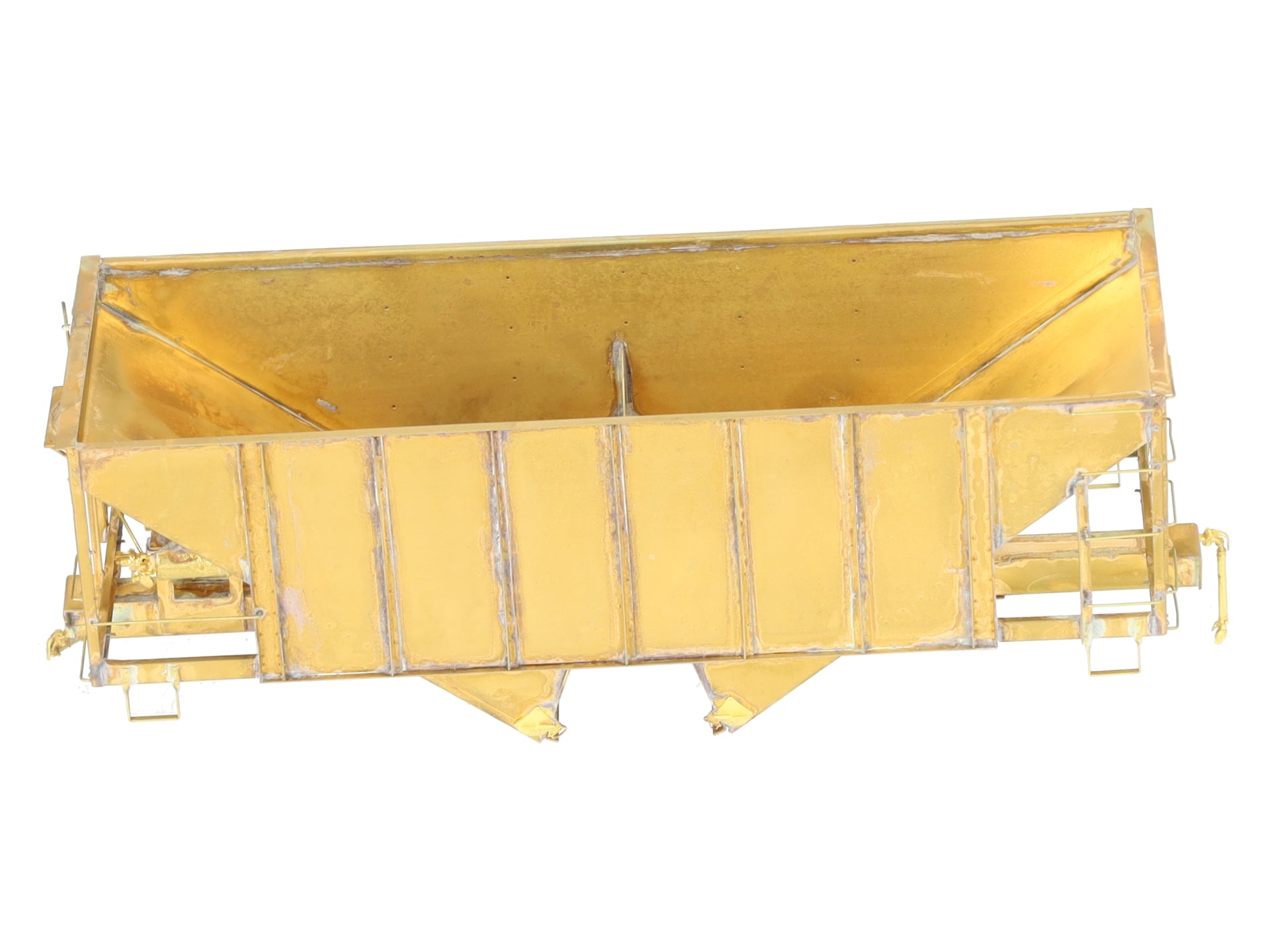 Iron Horse On3 Scale BRASS East Broadtop 2- Bay Oar Hopper Car- Unpainted EX/Box