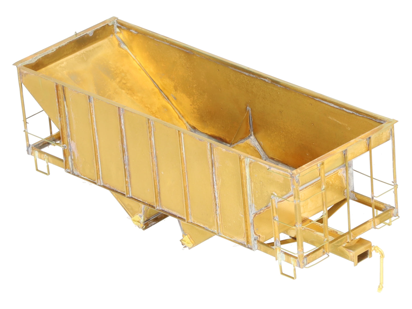 Iron Horse On3 Scale BRASS East Broadtop 2- Bay Oar Hopper Car- Unpainted EX/Box