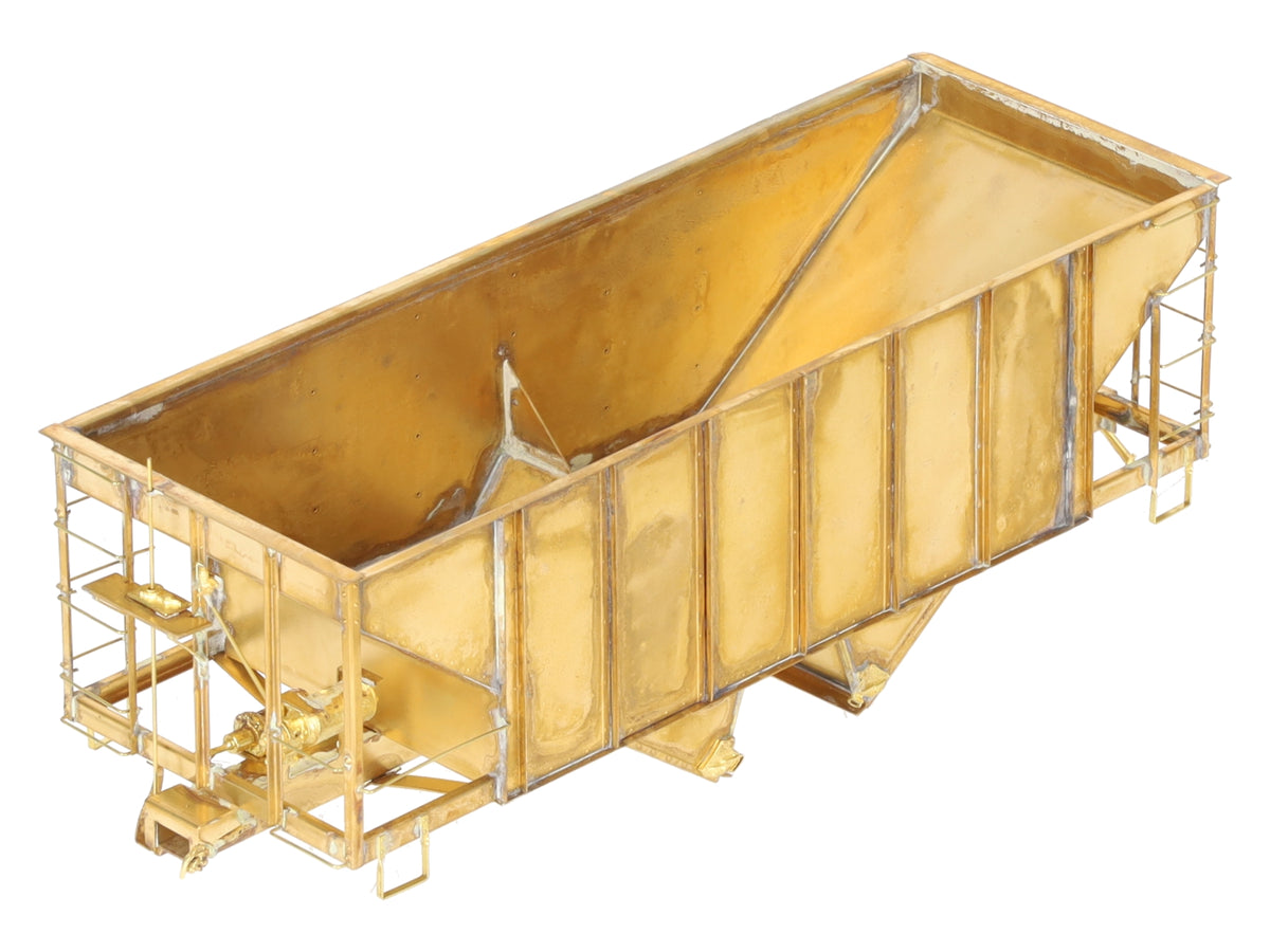 Iron Horse On3 Scale BRASS East Broadtop 2- Bay Oar Hopper Car- Unpainted EX/Box