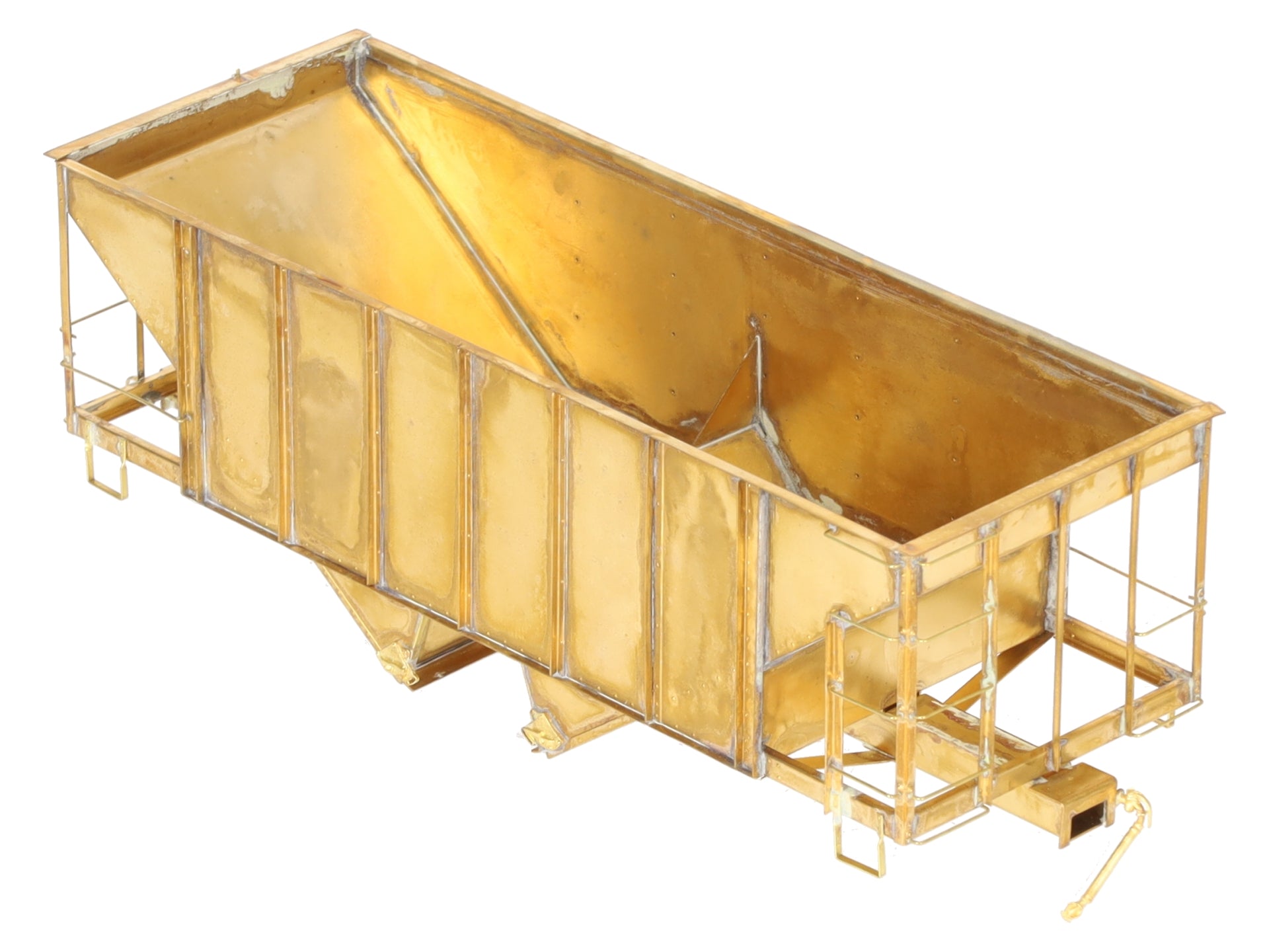 Iron Horse On3 Scale BRASS East Broadtop 2- Bay Oar Hopper Car- Unpainted EX/Box