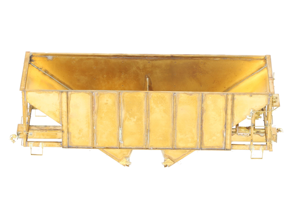 Iron Horse On3 Scale BRASS East Broadtop 2- Bay Oar Hopper Car- Unpainted EX/Box