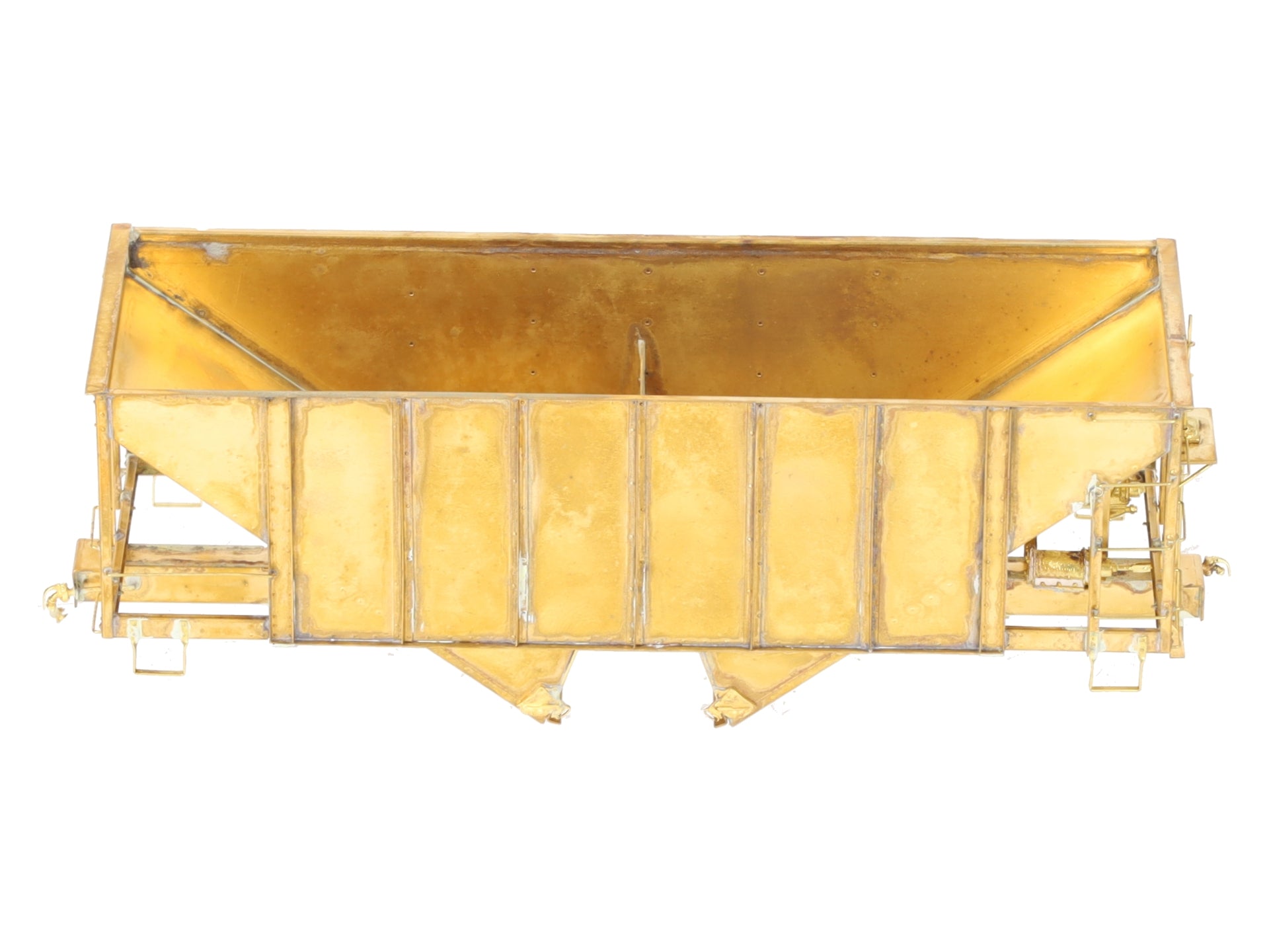 Iron Horse On3 Scale BRASS East Broadtop 2- Bay Oar Hopper Car- Unpainted EX/Box