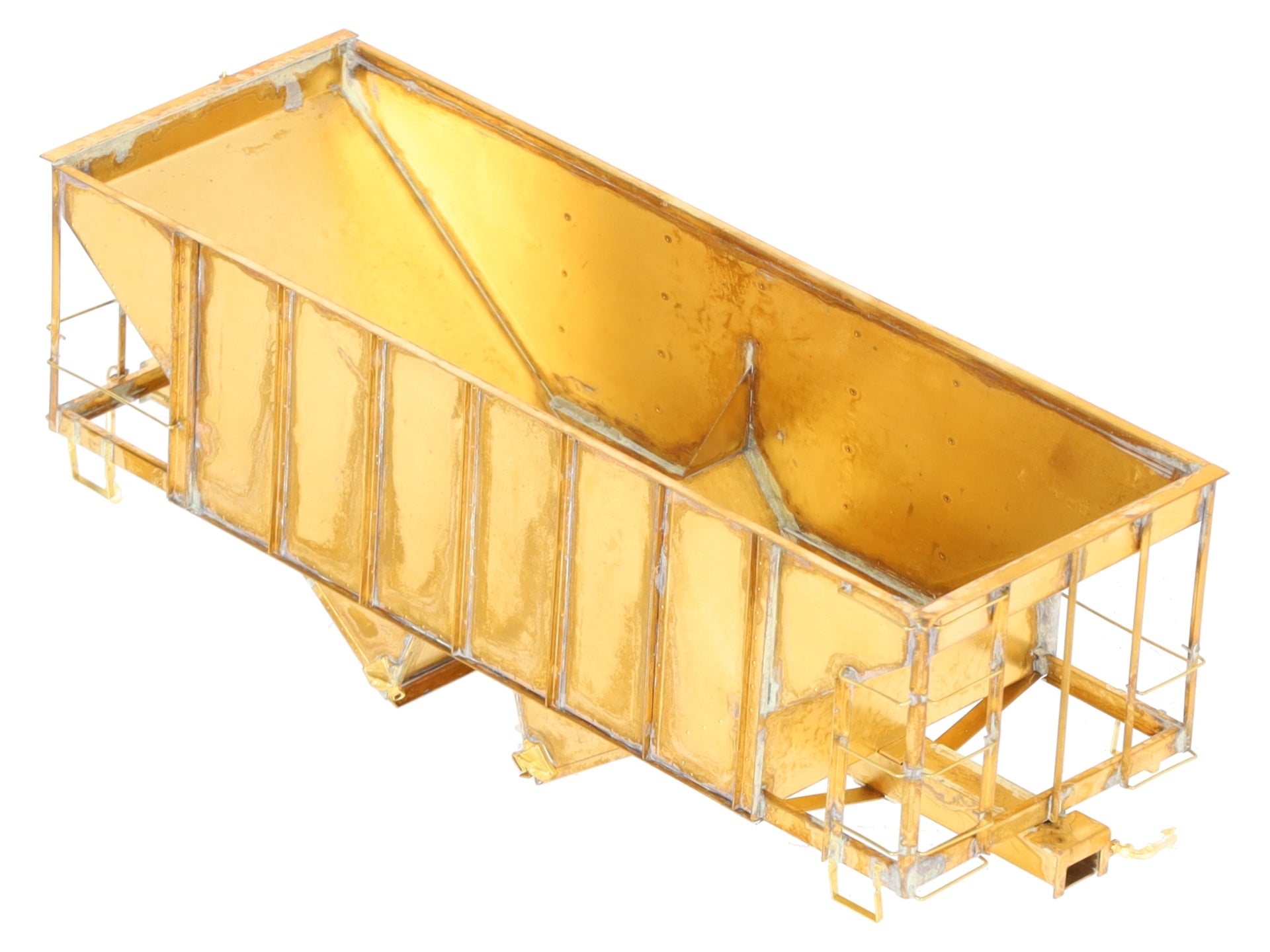 Iron Horse On3 Scale BRASS East Broadtop 2- Bay Oar Hopper Car- Unpainted EX/Box