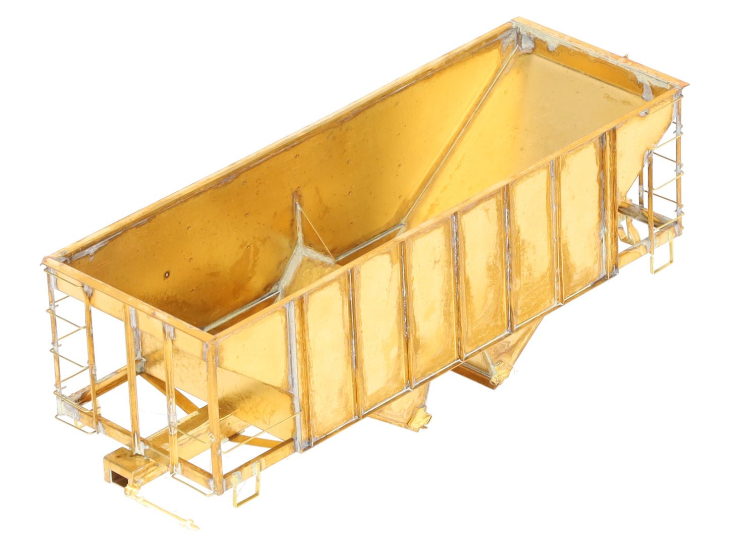 Iron Horse On3 Scale BRASS East Broadtop 2- Bay Oar Hopper Car- Unpainted EX/Box