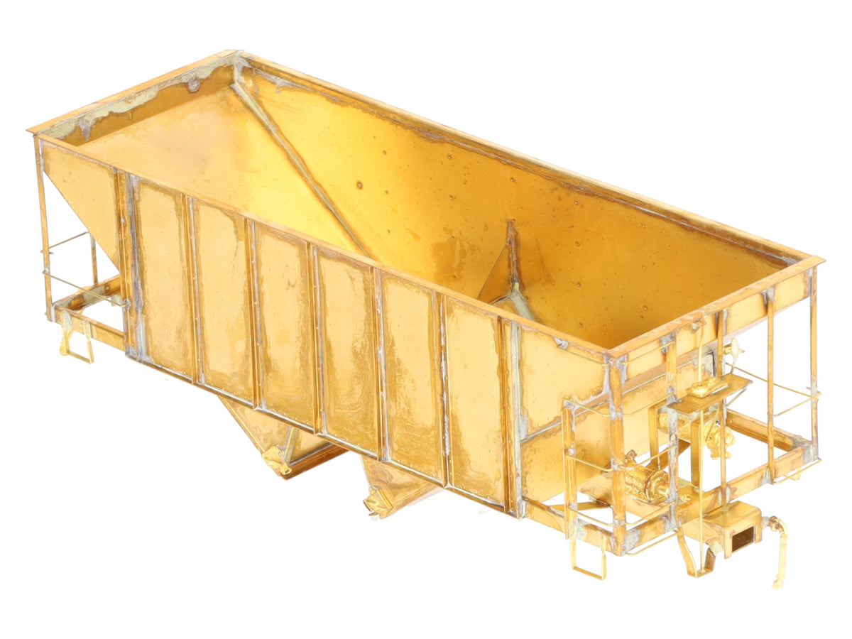 Iron Horse On3 Scale BRASS East Broadtop 2- Bay Oar Hopper Car- Unpainted EX/Box