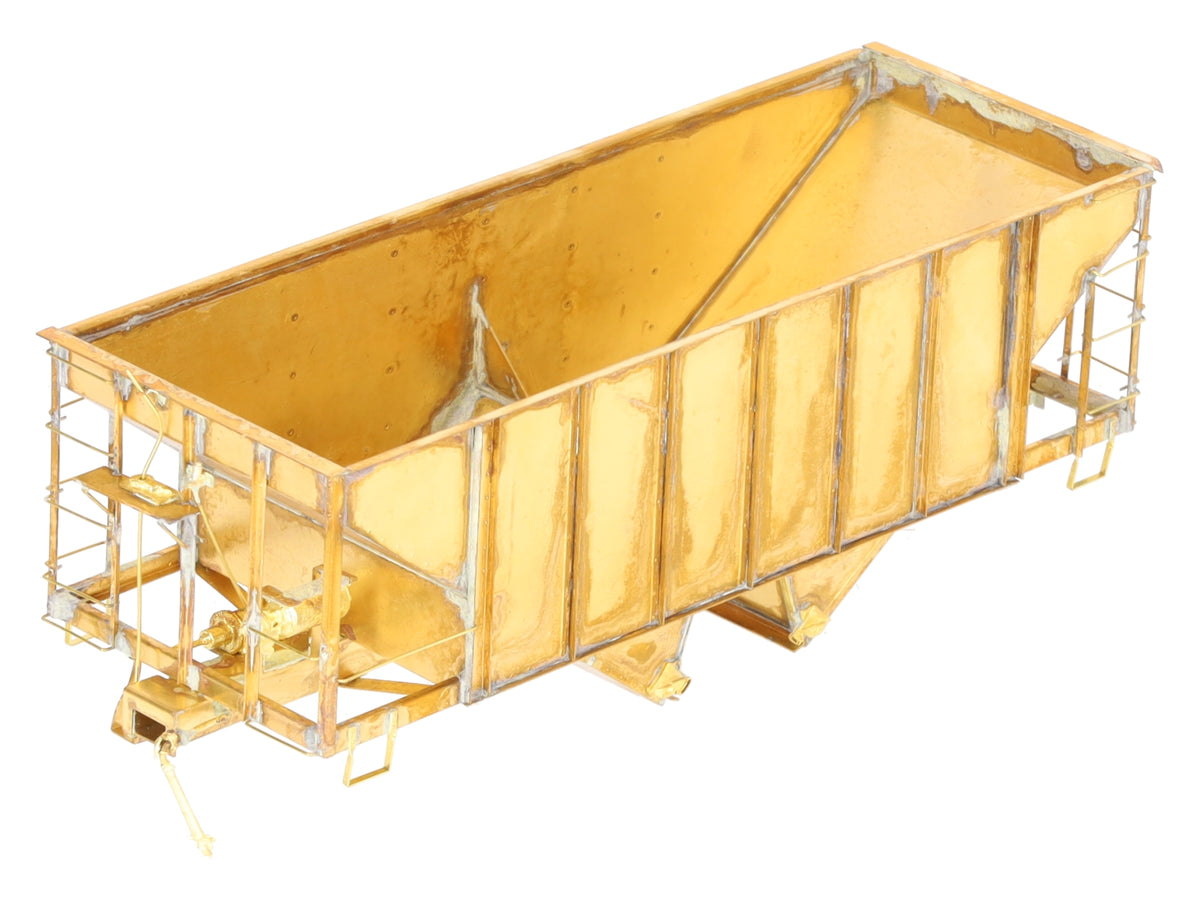 Iron Horse On3 Scale BRASS East Broadtop 2- Bay Oar Hopper Car- Unpainted EX/Box