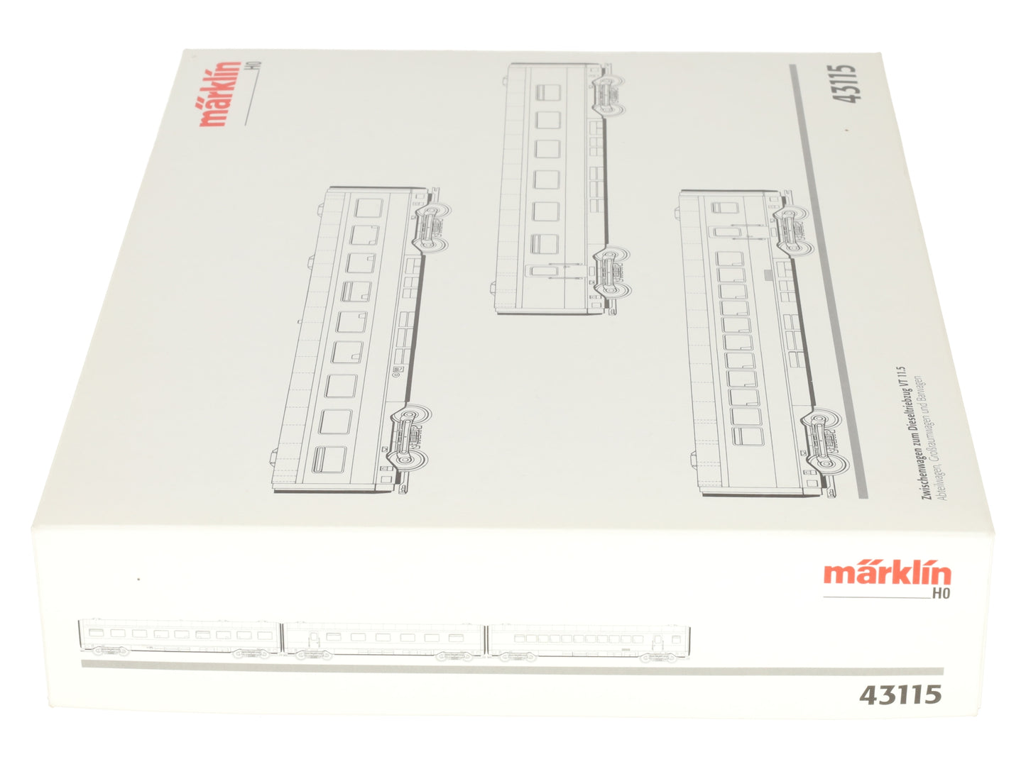 Marklin 43115 HO Scale TEE DB VT Europe Express Passenger Car (Set of 3) LN/Box