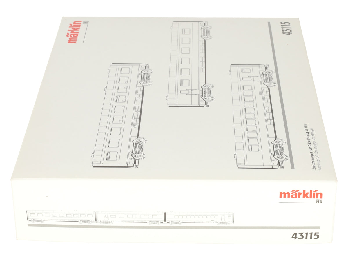 Marklin 43115 HO Scale TEE DB VT Europe Express Passenger Car (Set of 3) LN/Box