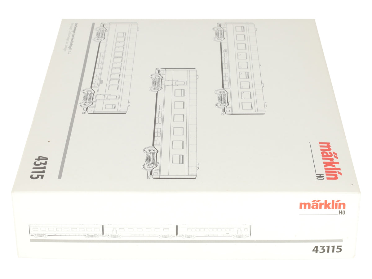 Marklin 43115 HO Scale TEE DB VT Europe Express Passenger Car (Set of 3) LN/Box