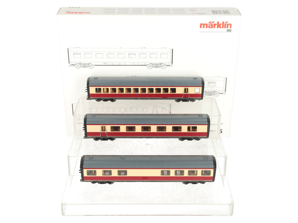 Marklin 43115 HO Scale TEE DB VT Europe Express Passenger Car (Set of 3) LN/Box