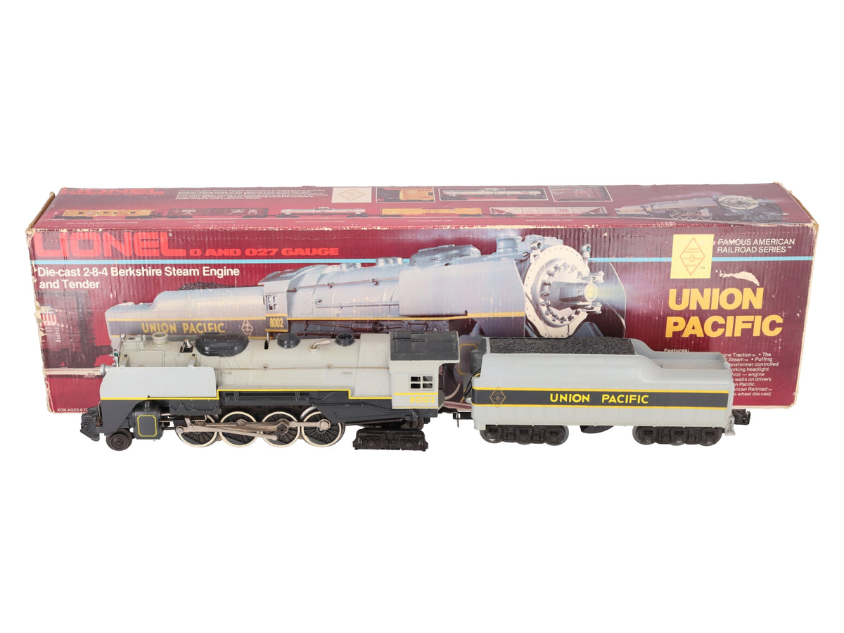 Lionel 6-8002 O Union Pacific Berkshire 2-8-4 Steam Locomotive & Tender #8002 VG/Box