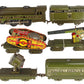 Marx 5926 Vintage O Olive Drab Army Train Set VG