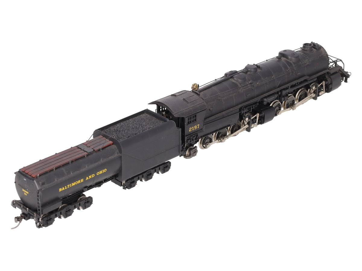 AHM 2197 HO Scale Baltimore & Ohio Mallet Steam Engine & Tender #2197 VG