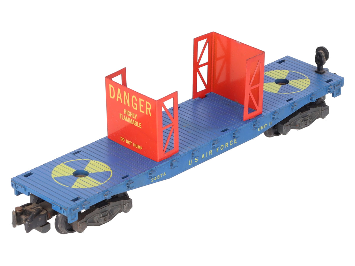 American Flyer 24574 Vintage S USAF Blue Yellow Rocket Fuel Transport Car VG