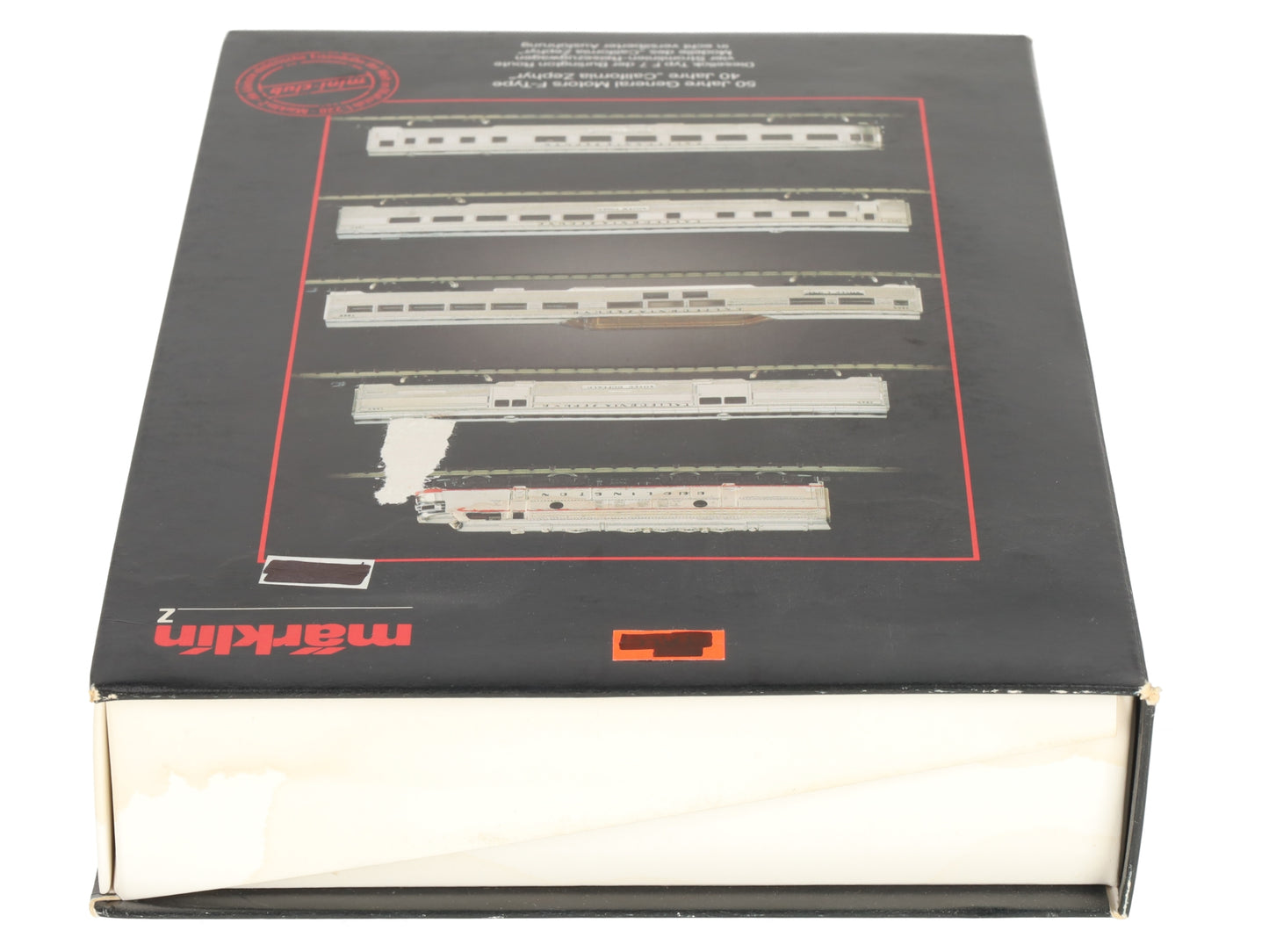 Marklin 8189 Z Scale 50th Anniversary Silver-Plate California Zephyr Train Set EX/Box