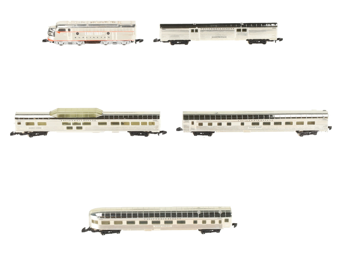 Marklin 8189 Z Scale 50th Anniversary Silver-Plate California Zephyr Train Set EX/Box