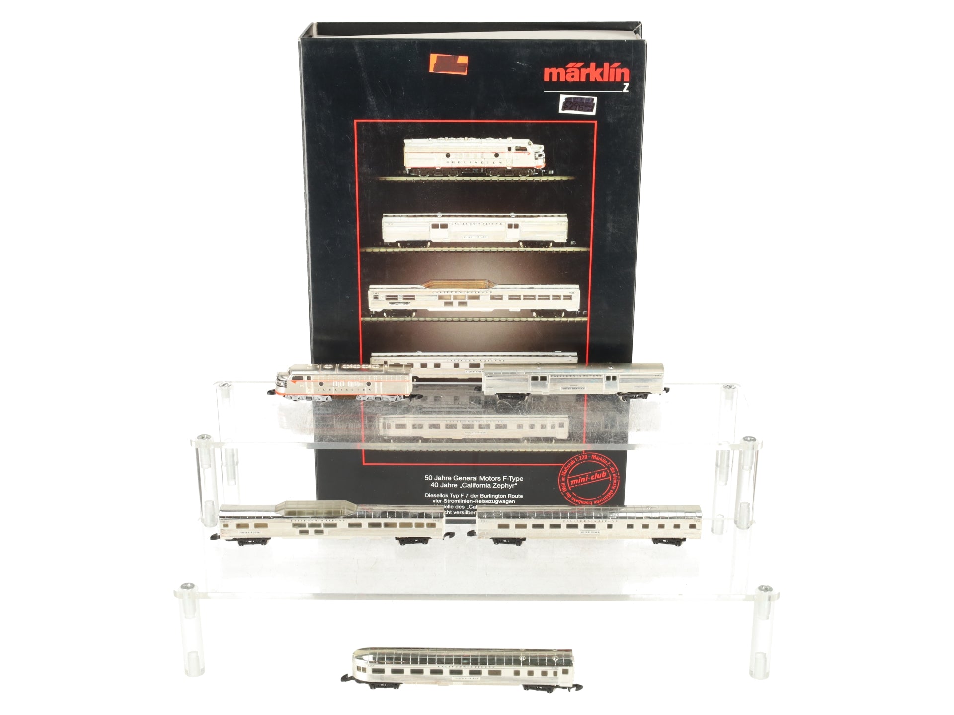 Marklin 8189 Z Scale California Zephyr 50th Anniversary Silver-Plate  Train Set EX/Box