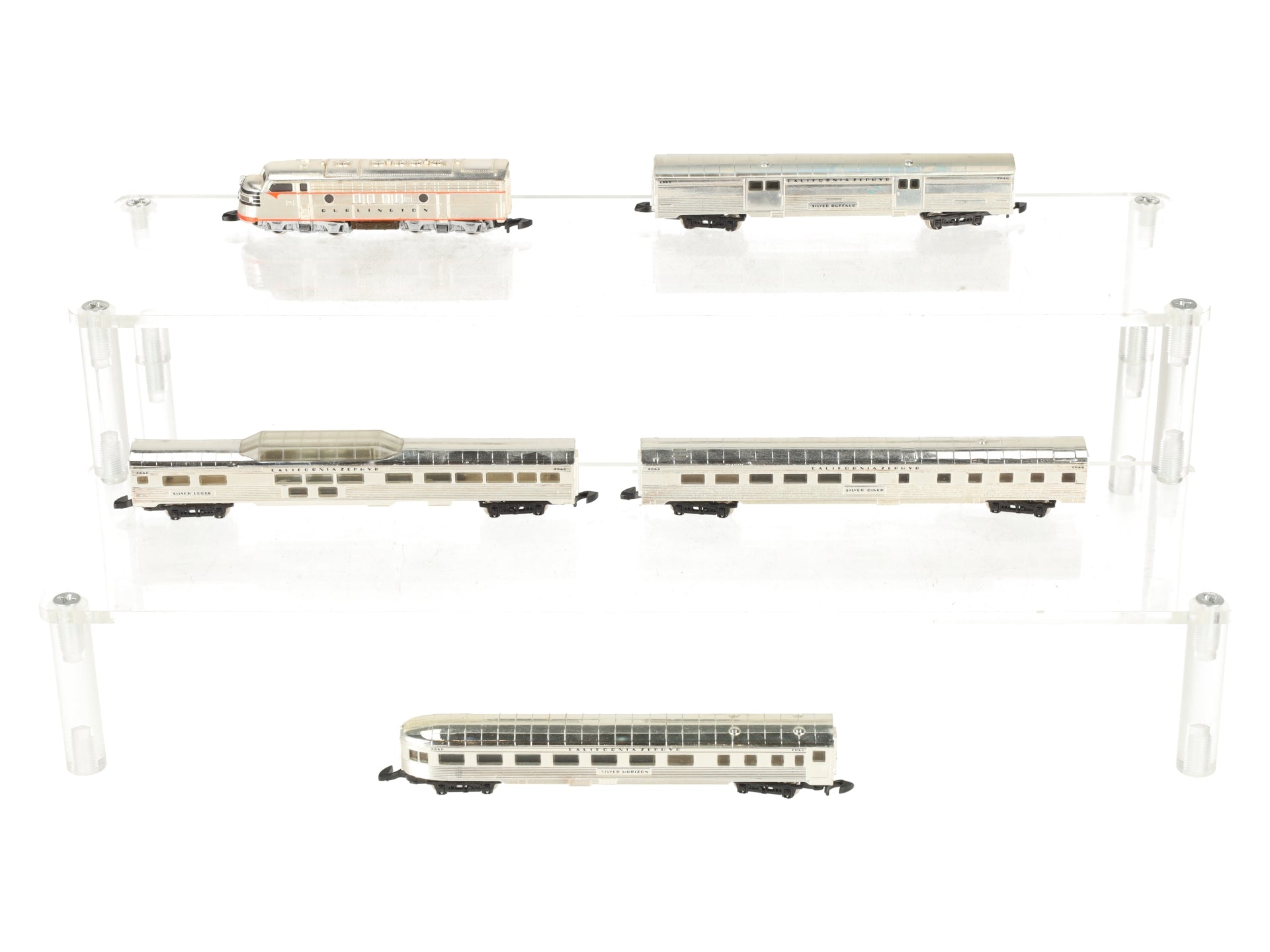Marklin 8189 Z Scale California Zephyr 50th Anniversary Silver-Plate  Train Set EX/Box