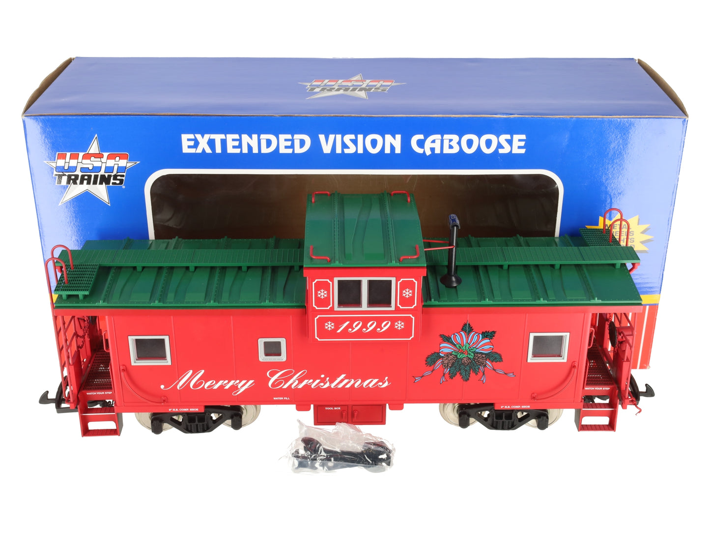 USA Trains R12114 G Scale Christmas Extended Vision Lighted Caboose LN/Box