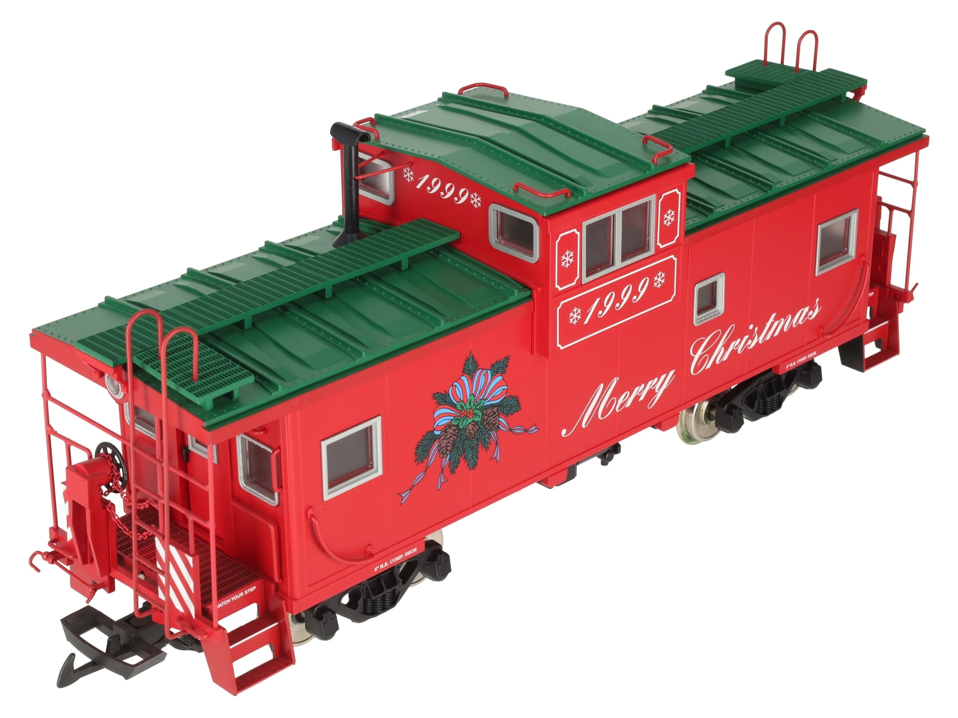 USA Trains R12114 G Scale Christmas Extended Vision Lighted Caboose LN/Box